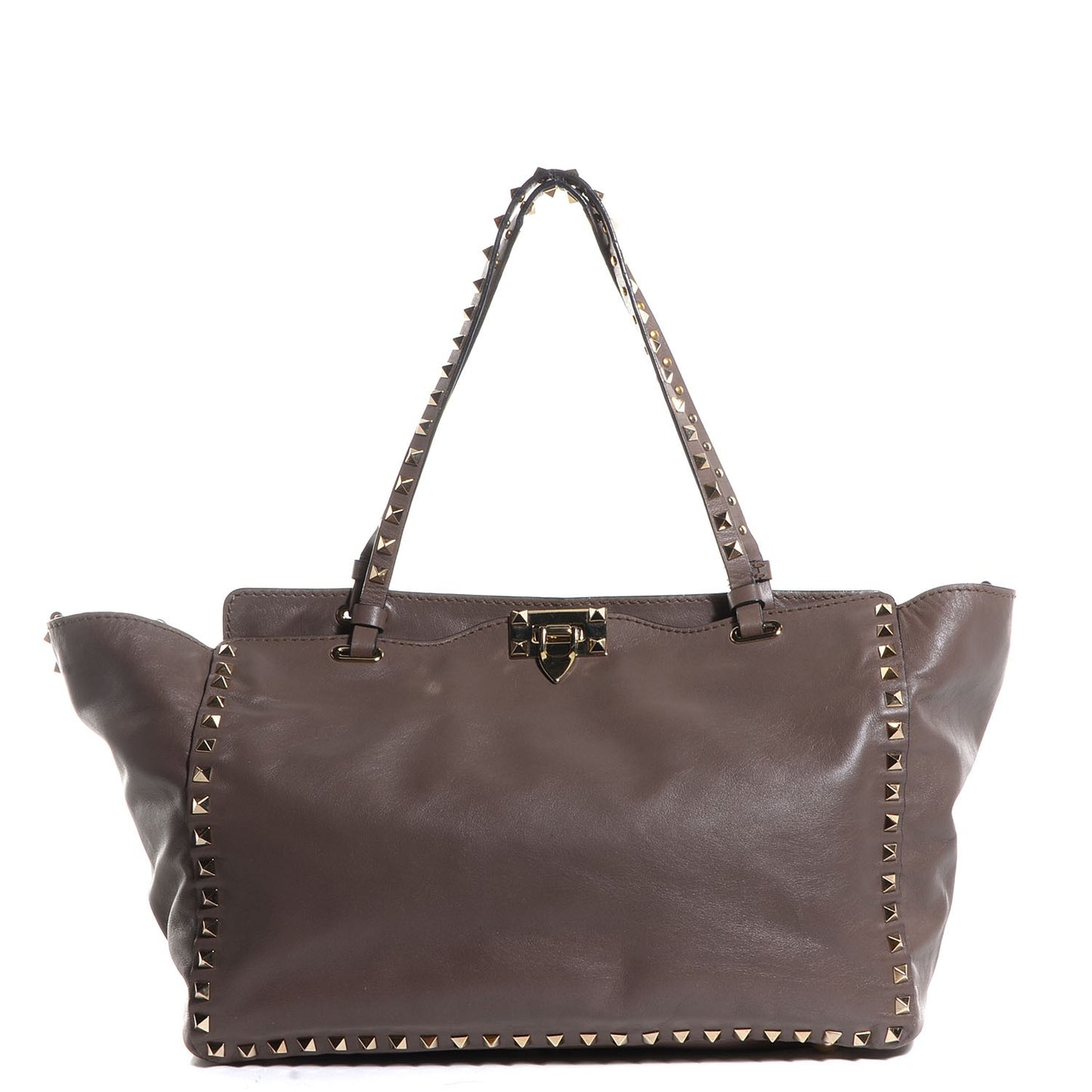 Vitello Medium Rockstud Tote Brun