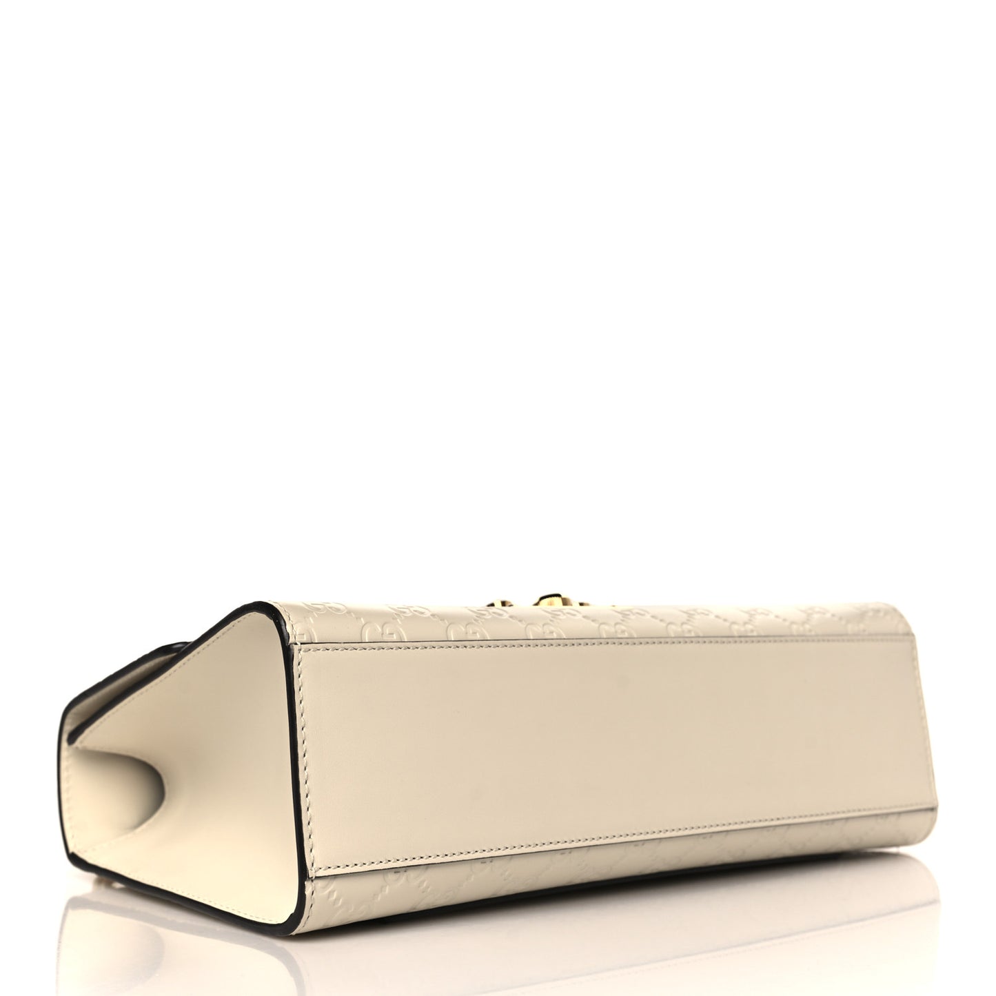 Guccissima Medium Padlock Shoulder Bag Mystic White