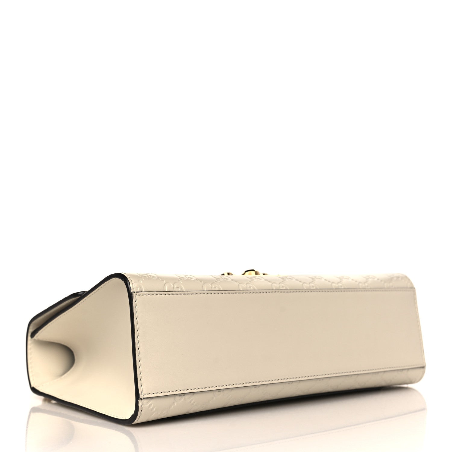 Gucci Guccissima Medium Padlock Shoulder Bag Mystic White 4 of 10