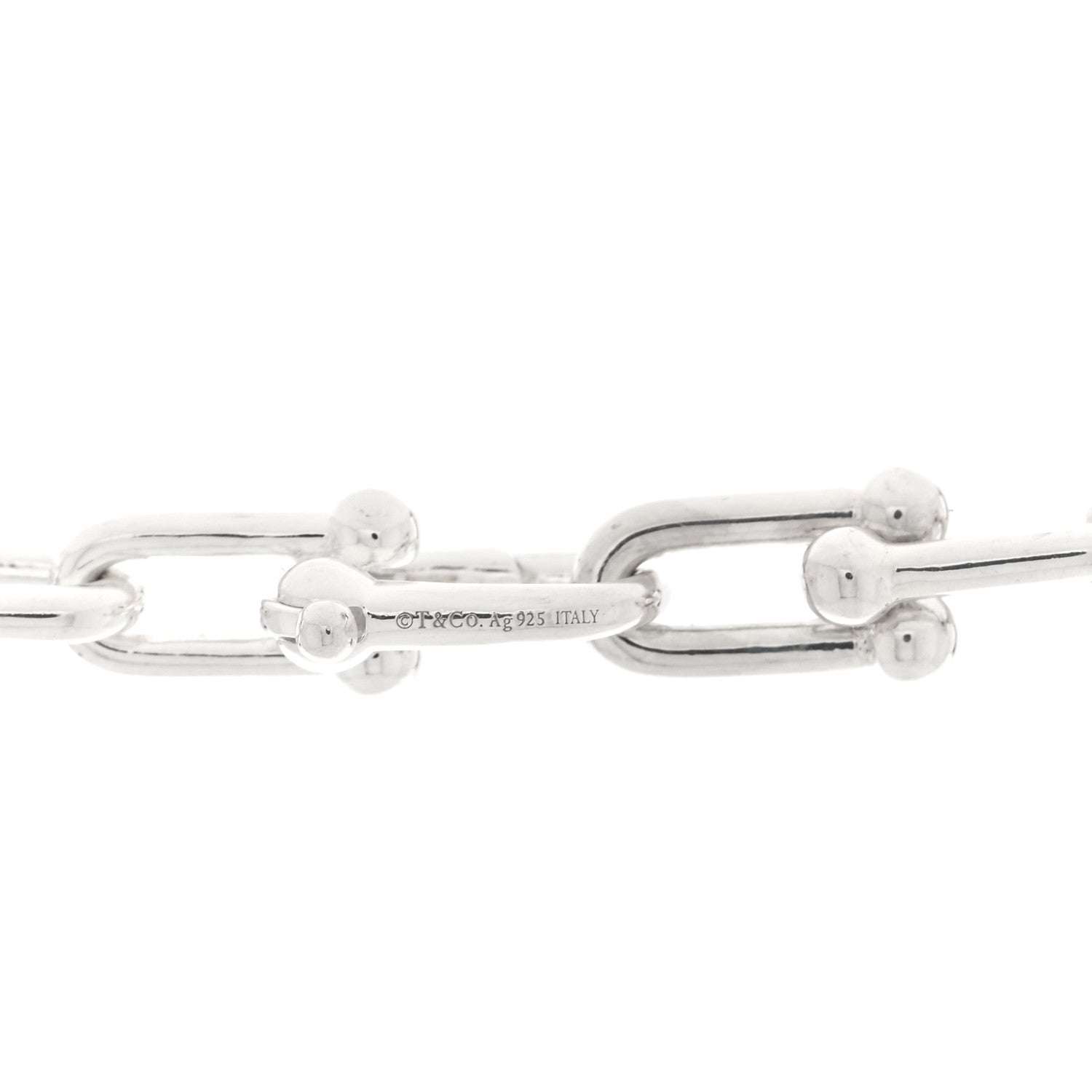 Tiffany Sterling Silver HardWear Graduated Link Necklace 4 of 4