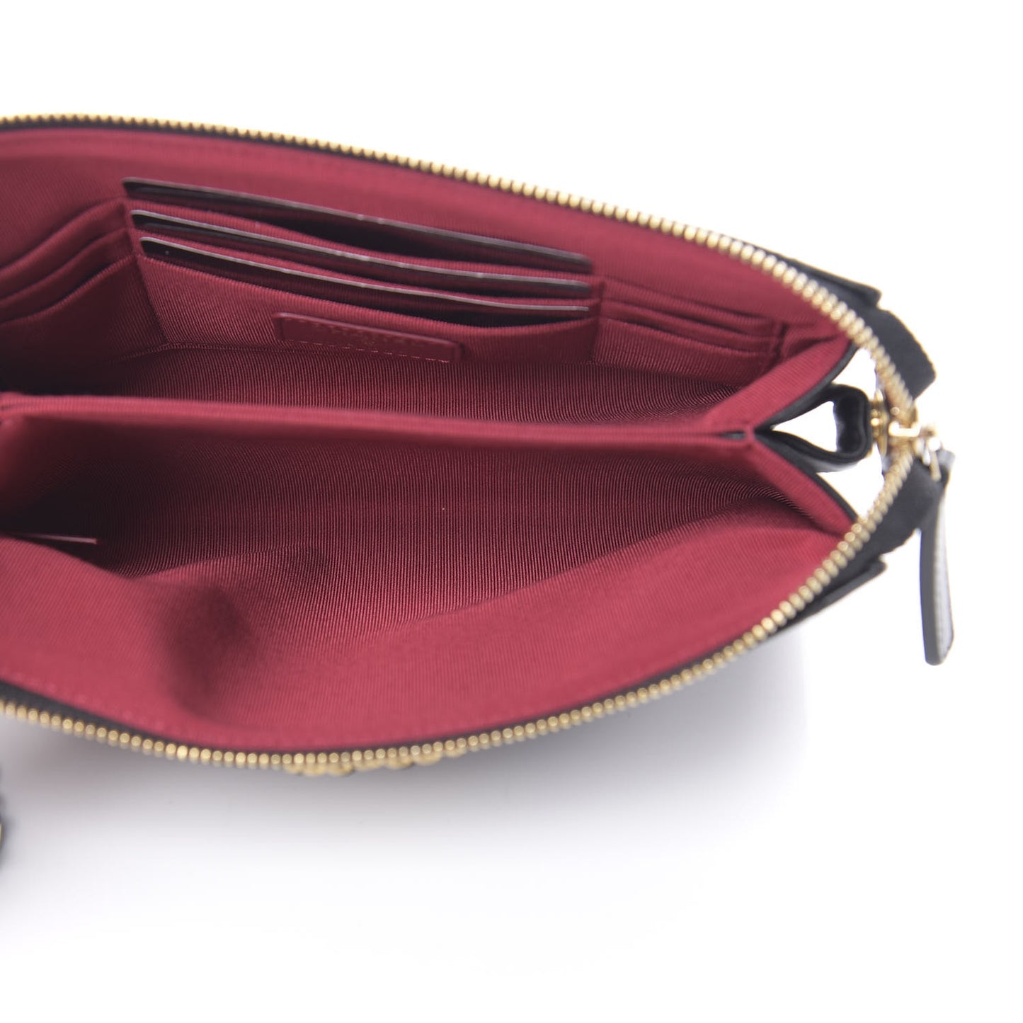 Shiny Goatskin Quilted Small Chanel 19 Pouch With Handle Black