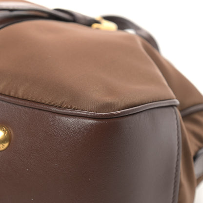 Prada Nylon Tessuto Soft Calf Tote Corinto 10 of 12