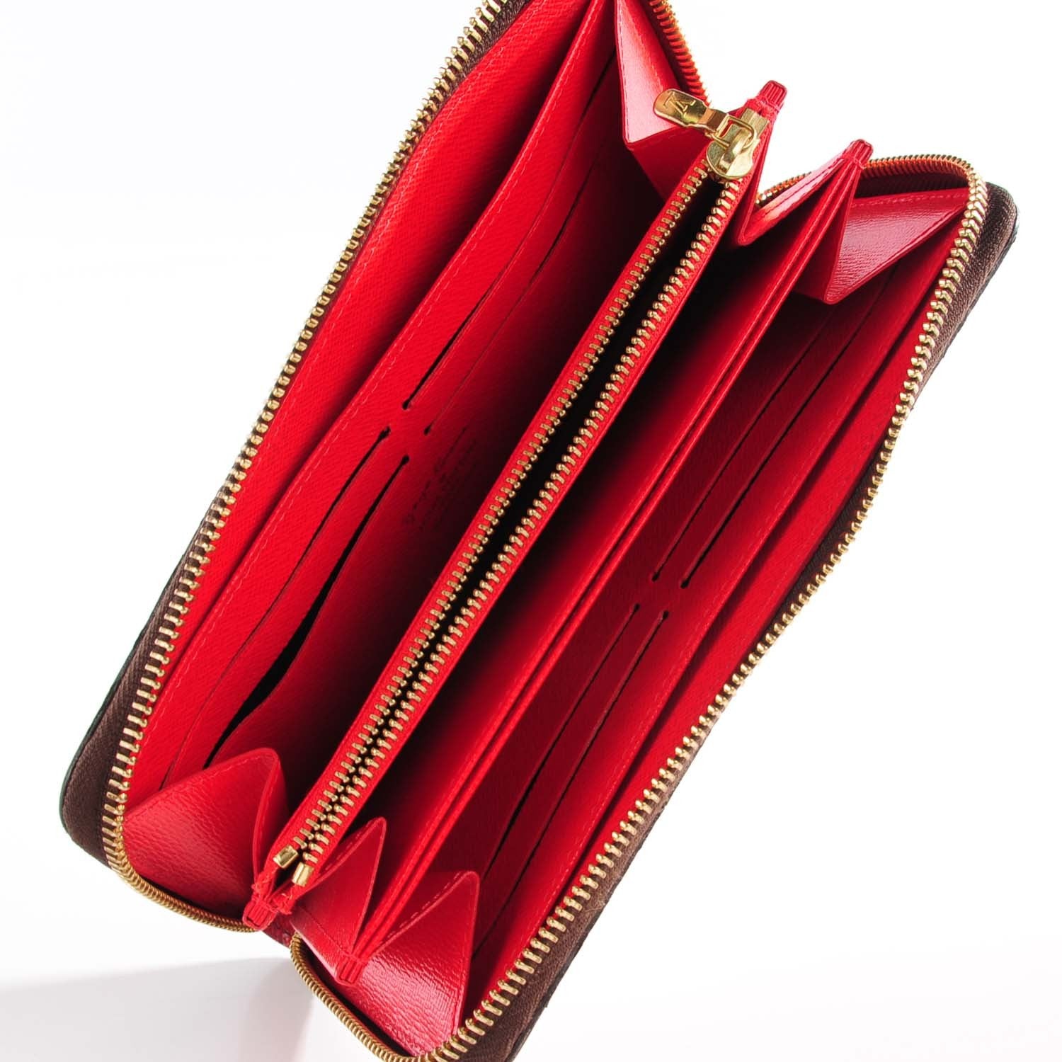 Louis Vuitton Monogram Kusama Pumpkin Dots Zippy Wallet Red 5 of 7
