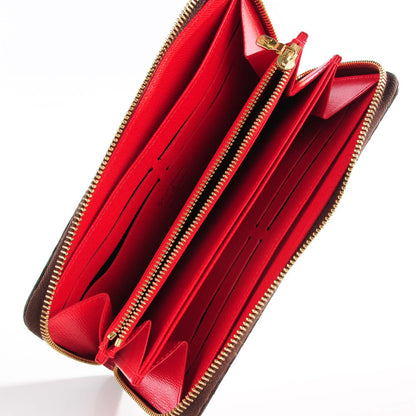 Louis Vuitton Monogram Kusama Pumpkin Dots Zippy Wallet Red 5 of 7