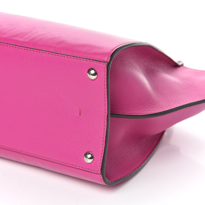 Fendi Vitello Dolce Shiny Nappa Petite 3Jours Tote Magenta Carbone 9 of 9