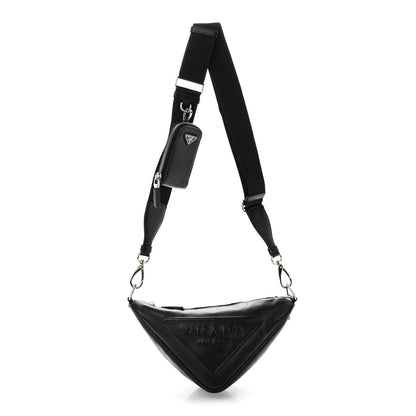 Prada Grace Lux Triangle Shoulder Bag Black 1 of 12