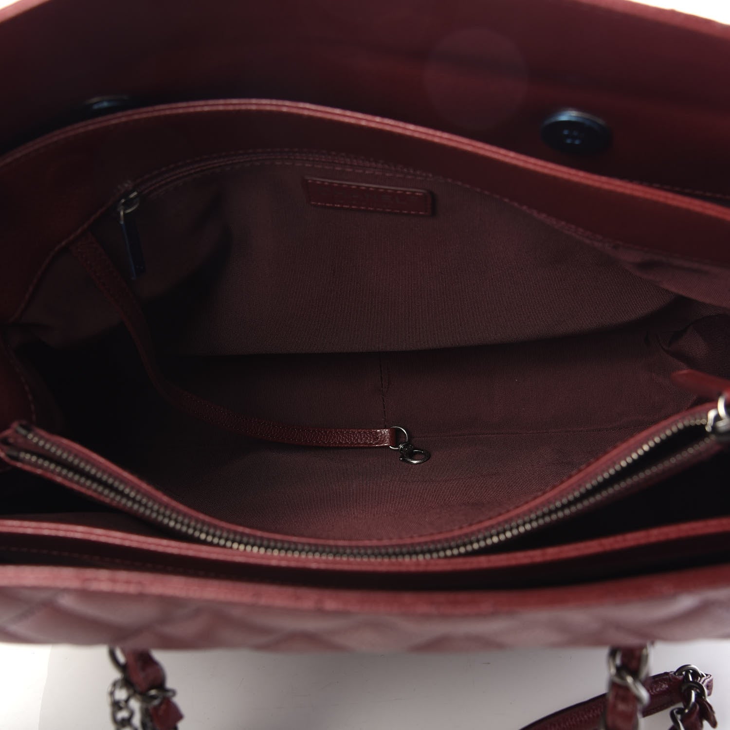 Chanel Caviar Quilted City Shopping Tote Dark Red 5 of 11