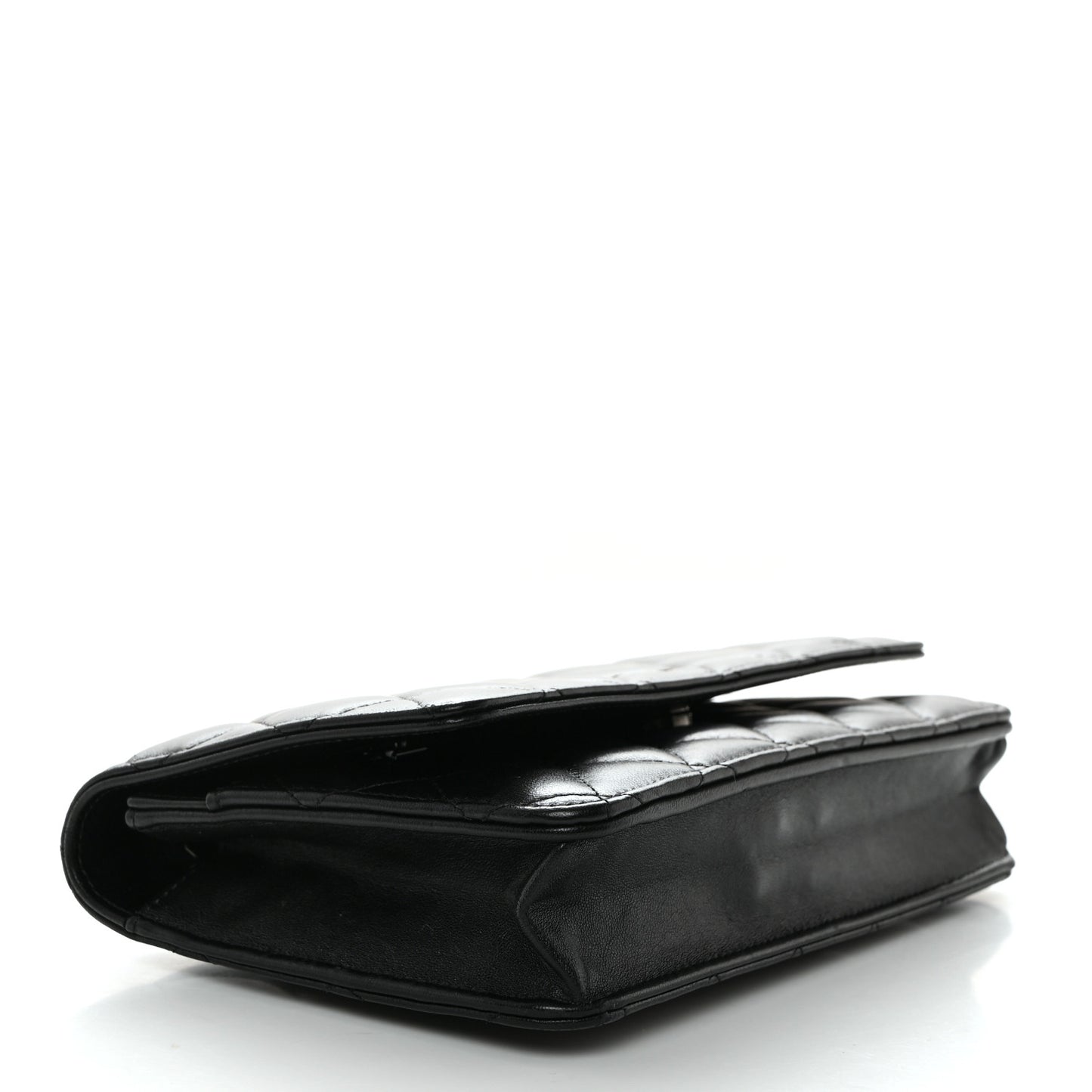 Lambskin Quilted Wallet On Chain WOC So Black