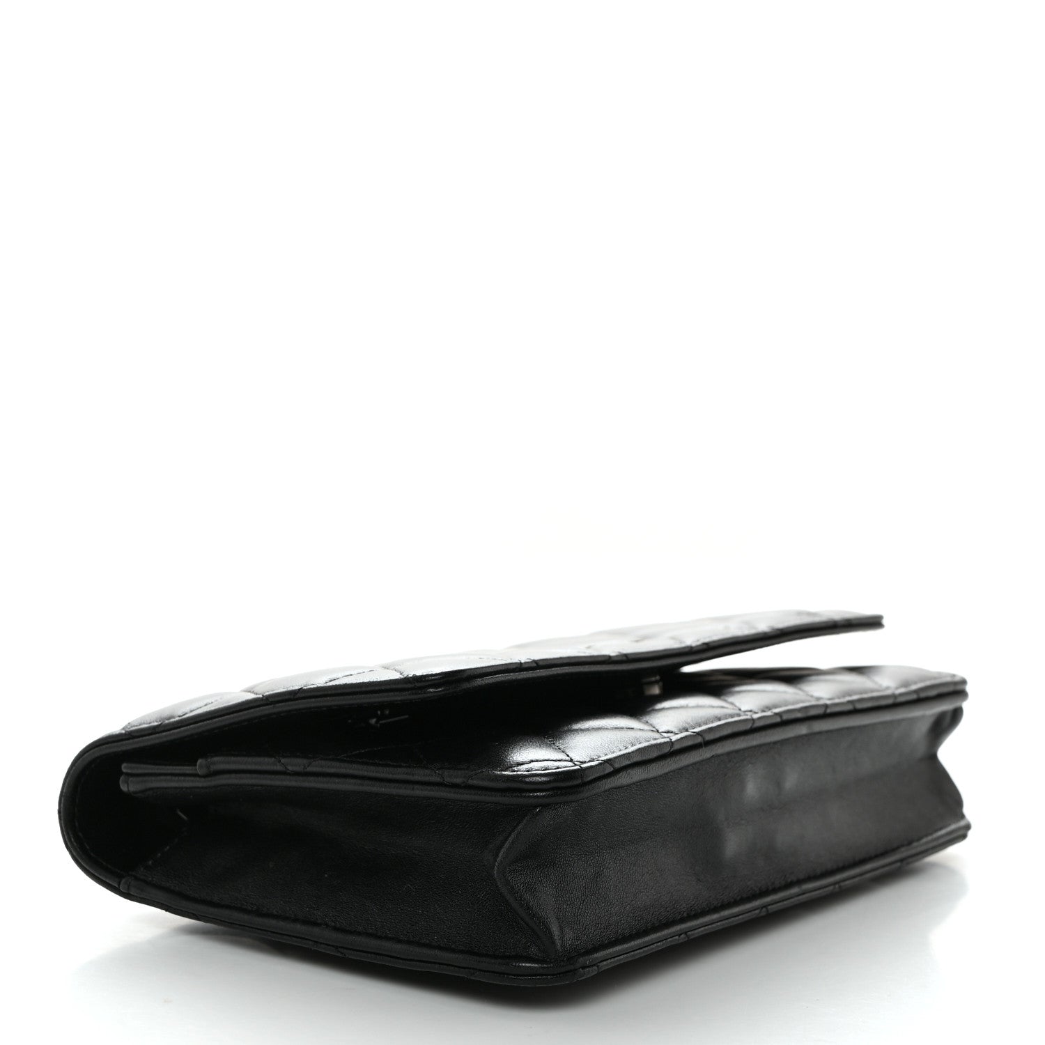 Chanel Lambskin Quilted Wallet On Chain WOC So Black 3 of 11