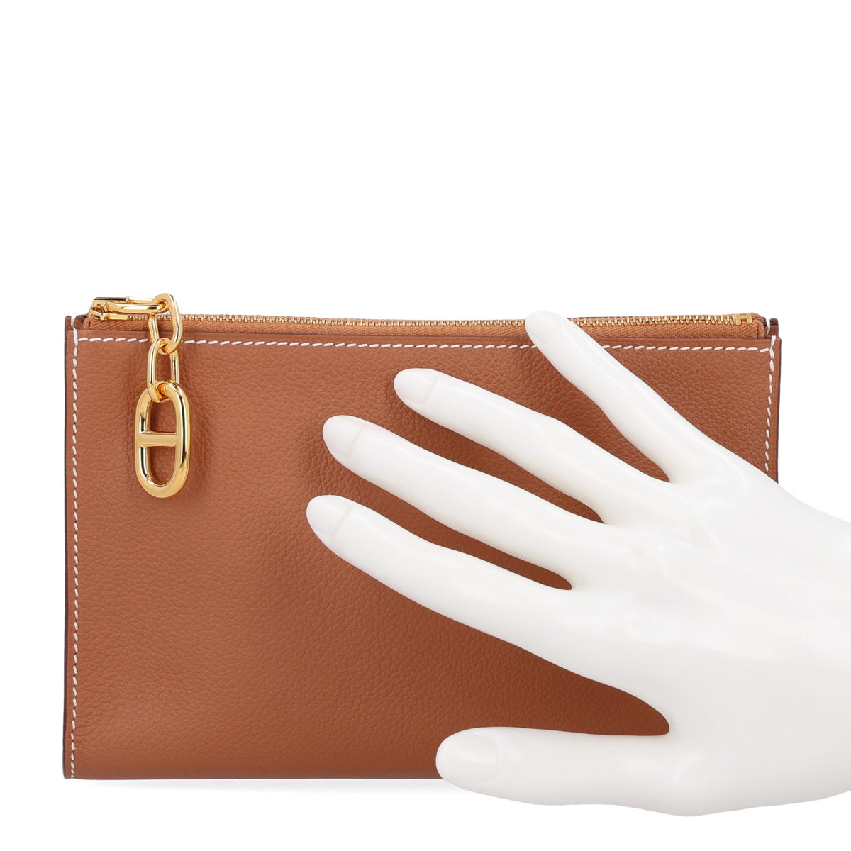 Hermes Evercolor Chaine d'Ancre Zipengo PM Toiletry Pouch Gold 2 of 11