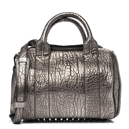 Alexander Wang Metallic Pebbled Lambskin Rockie Carbon Silver Hardware 1 of 11