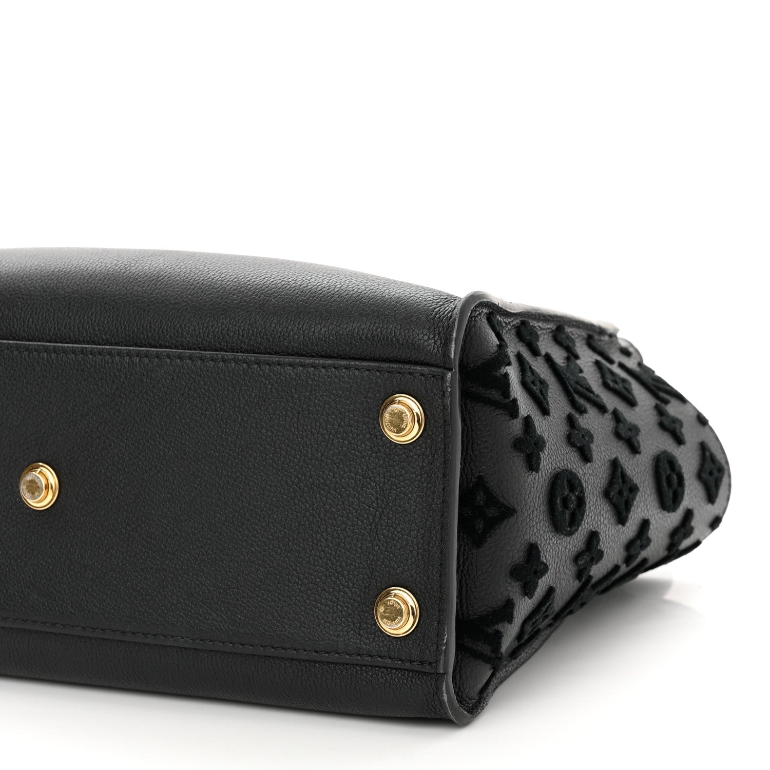 Louis Vuitton Calfskin Monogram Tufting On My Side Black 9 of 14
