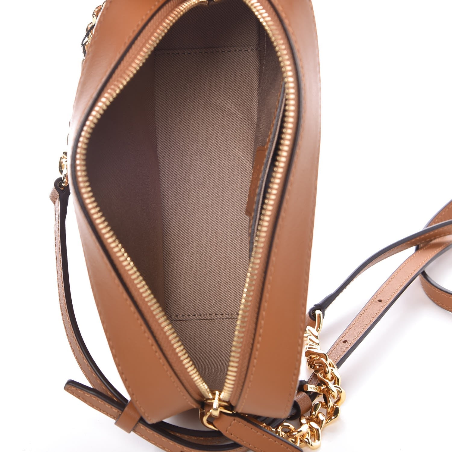 MCM Visetos Camera Crossbody Bag Cognac 5 of 7