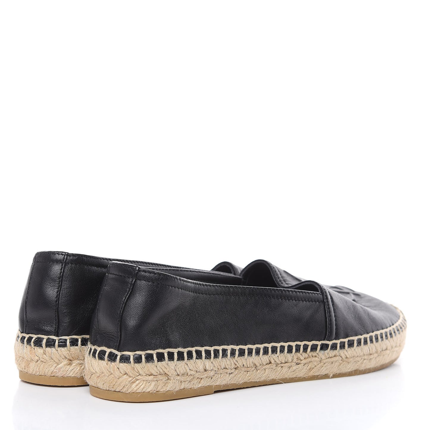 Lambskin Monogram Espadrilles 37.5 Black