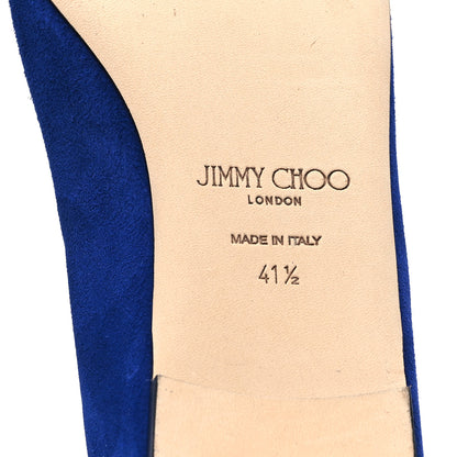 Jimmy Choo Suede Mirele Ballet Flat 41.5 Cobalt 7 of 9