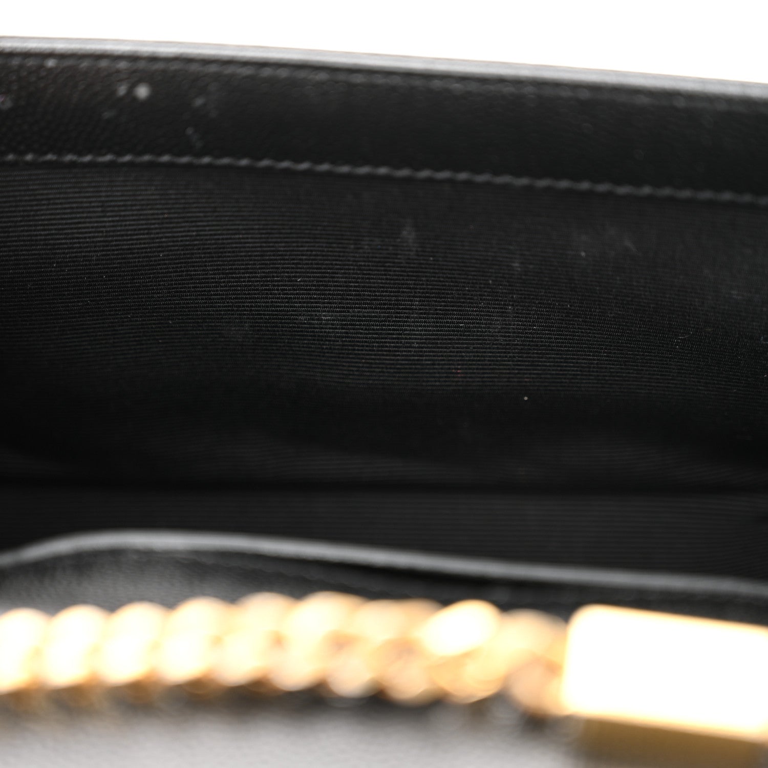 Saint Laurent Grain De Poudre Small Monogram Kate Satchel Black 11 of 16