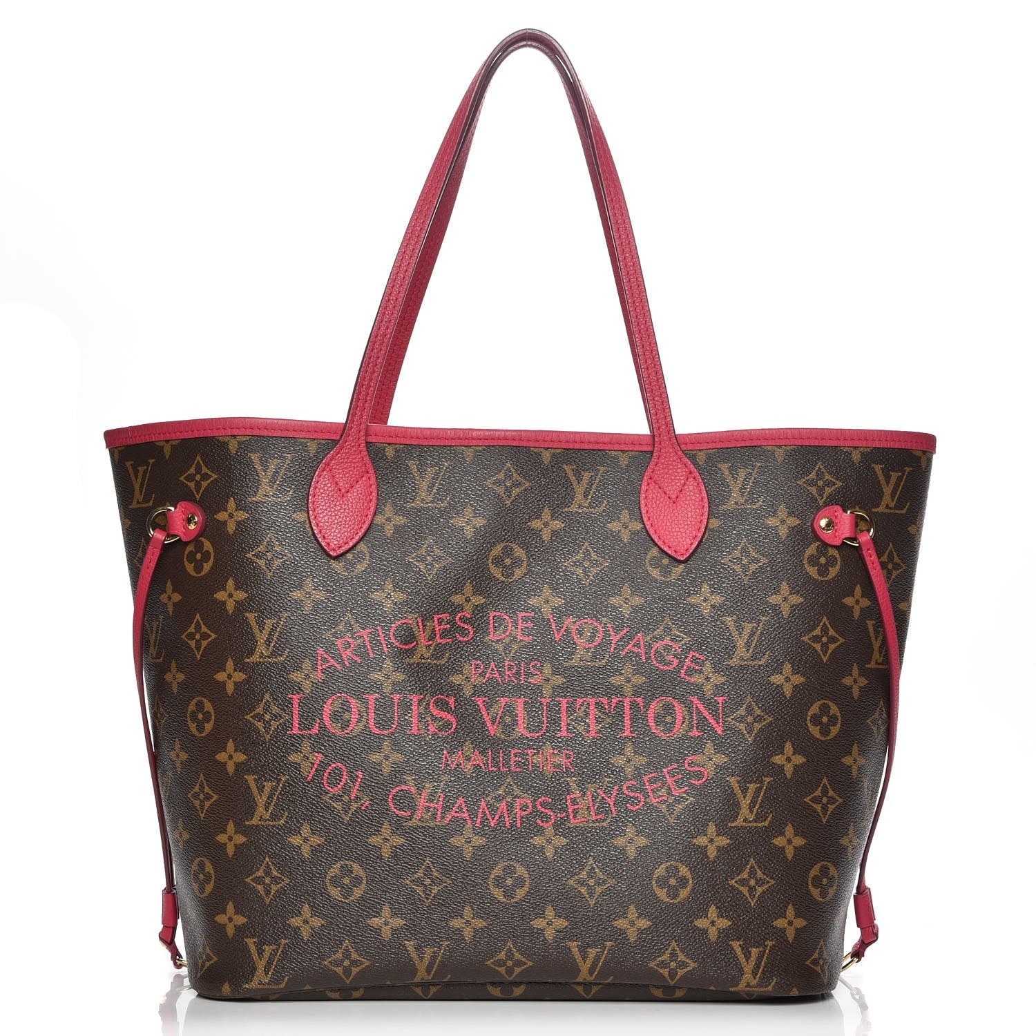 Louis Vuitton Monogram Articles de Voyage Ikat Neverfull MM Rose Indien 1 of 11