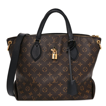 Louis Vuitton Monogram Flower Zipped Tote MM Black 1 of 14
