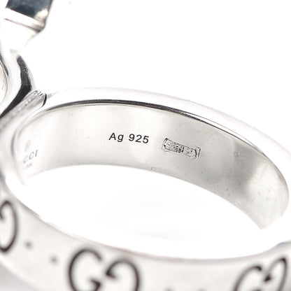 Gucci Sterling Silver Enamel Orso Ring 52 6 6 of 7