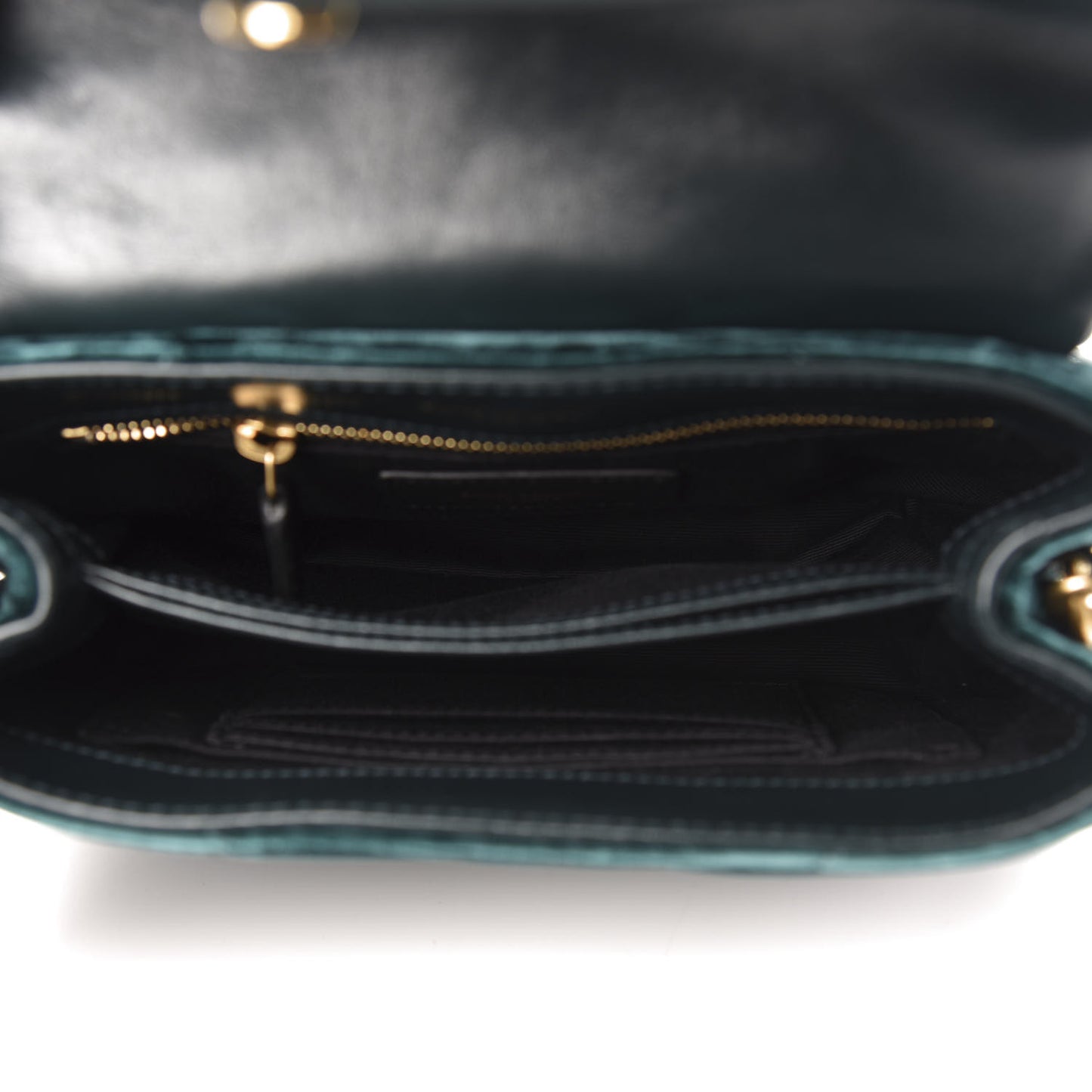 Velvet Y Quilted Monogram Toy Loulou Chain Satchel Malachite
