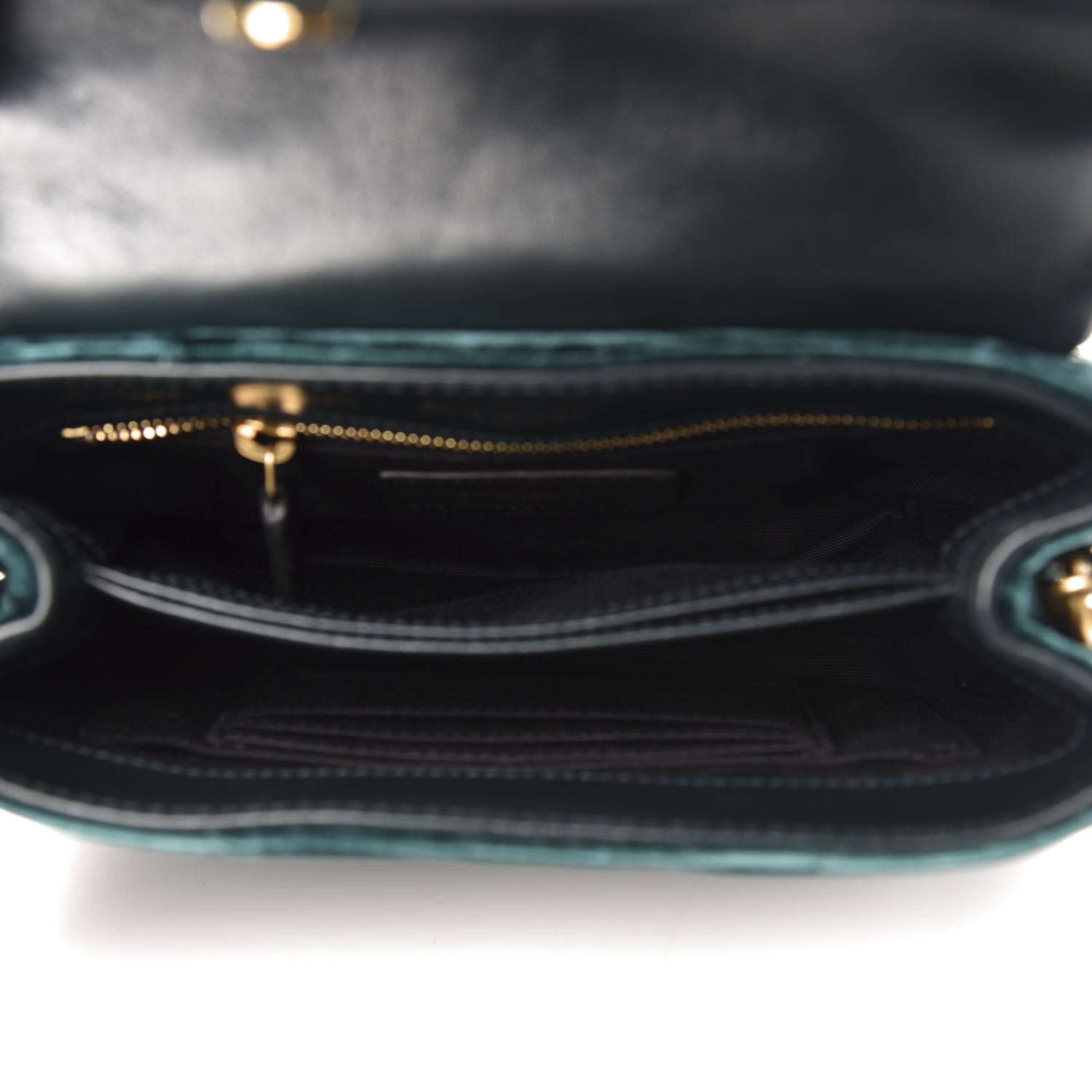 Saint Laurent Velvet Y Quilted Monogram Toy Loulou Chain Satchel Malachite 5 of 13