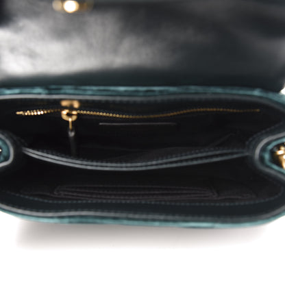 Saint Laurent Velvet Y Quilted Monogram Toy Loulou Chain Satchel Malachite 5 of 13