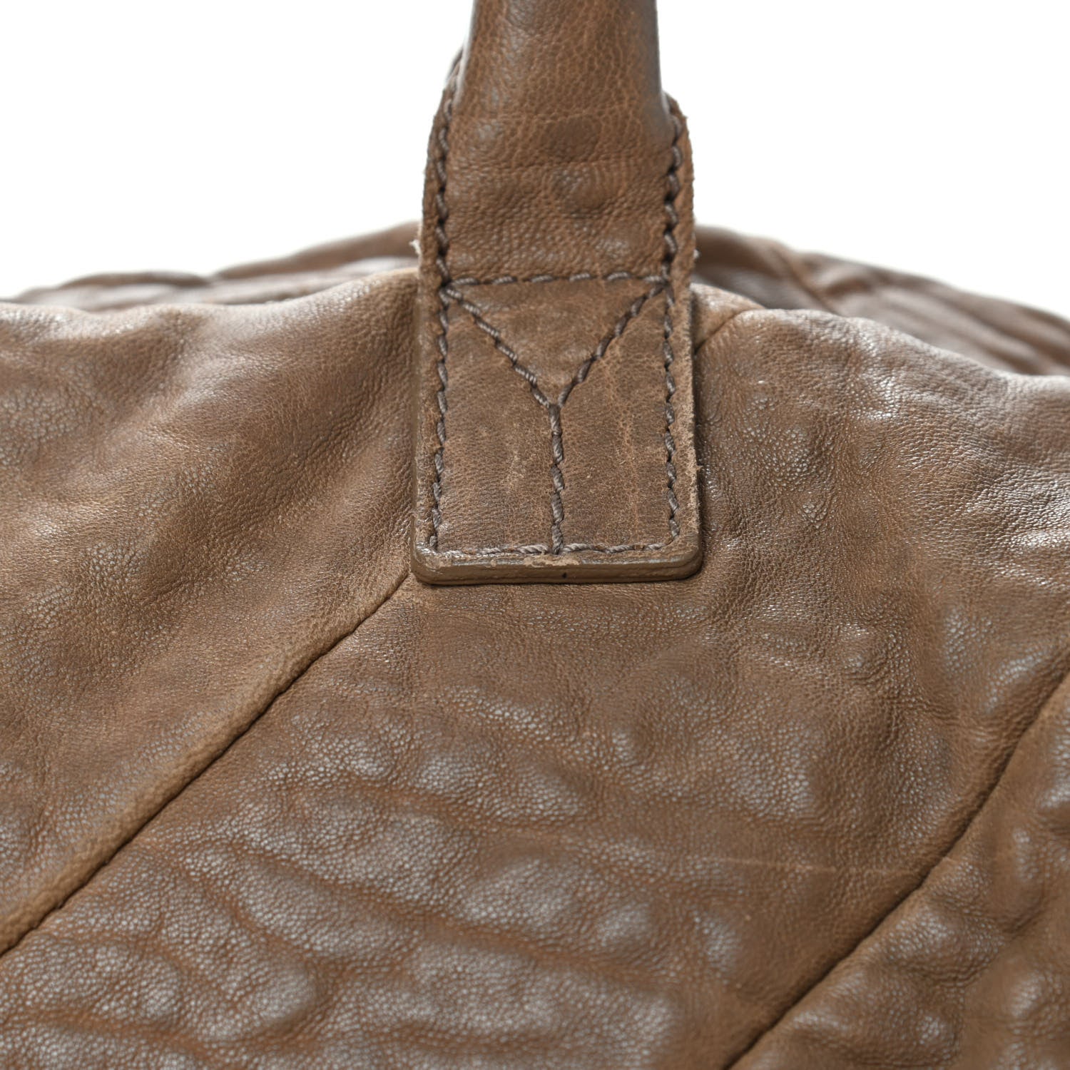 Saint Laurent Pebbled Lambskin Medium Easy Sac Brown 5 of 8