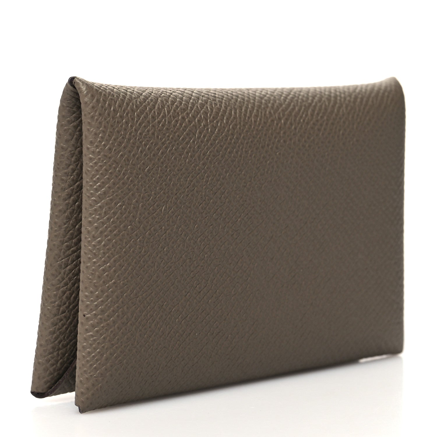 Hermes Epsom Calvi Card Case Etoupe 3 of 13