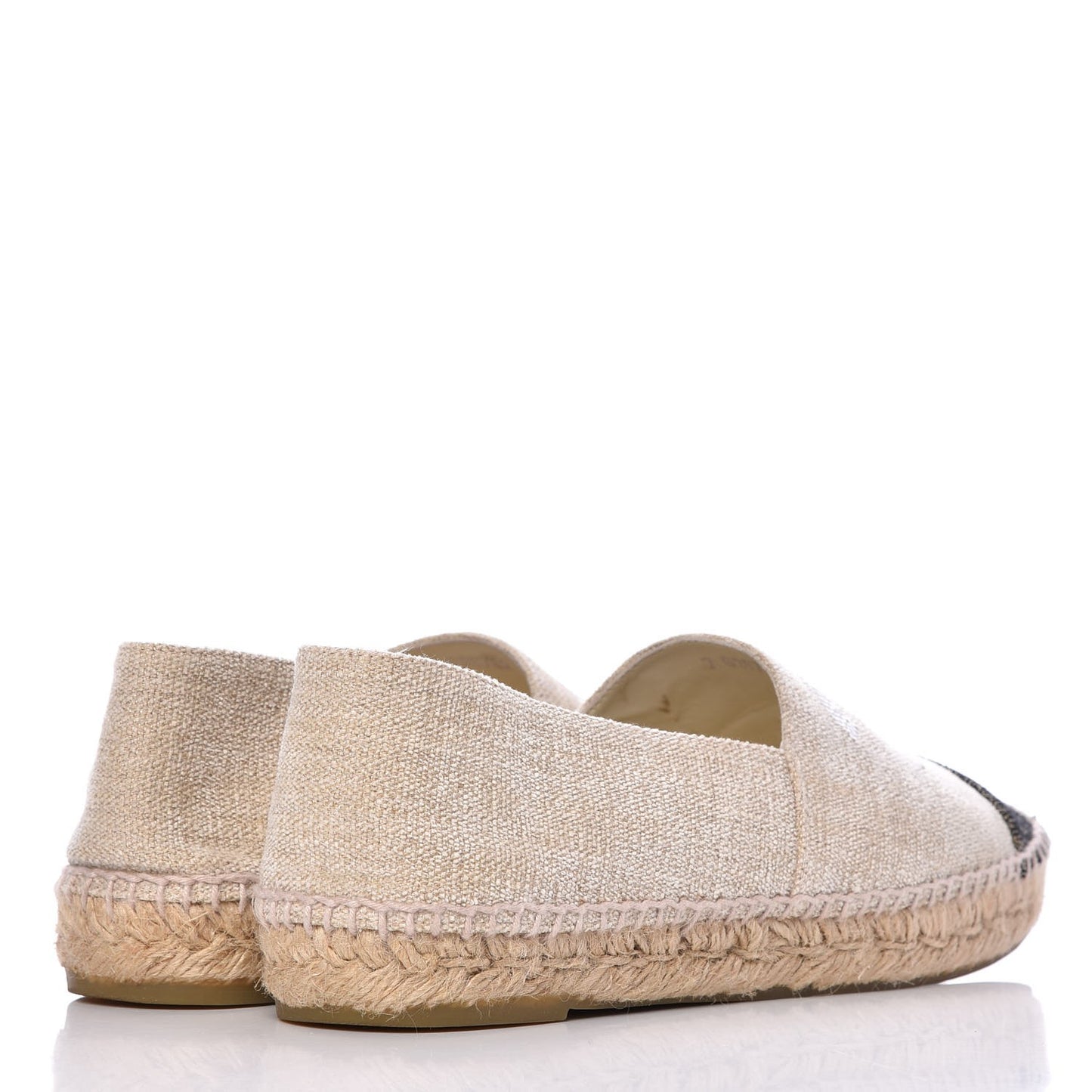 Toile Sequin CC Espadrilles 41 Beige Black