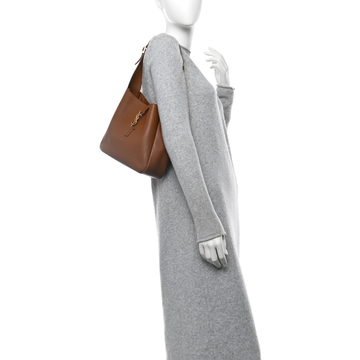 Saint Laurent Smooth Calfskin Small Le 5 A 7 Soft Hobo Fox 2 of 10