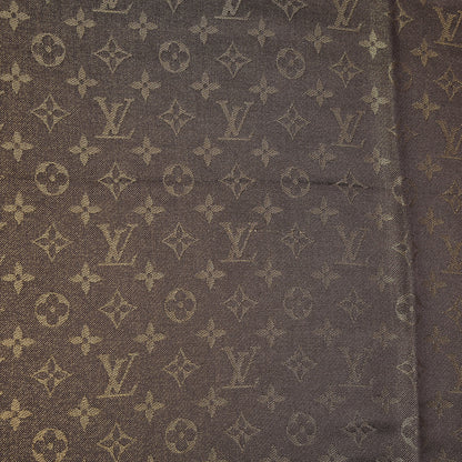 Louis Vuitton Silk Lurex Wool Monogram Shine Shawl Brown 4 of 5