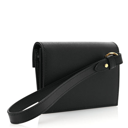 Hermes Madame Calfskin Kelly Pocket Slim Wallet Black 3 of 9
