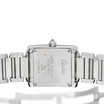 Cartier 18K White Gold Diamond Bezel 20mm Tank Francaise Quartz Watch 4 of 4
