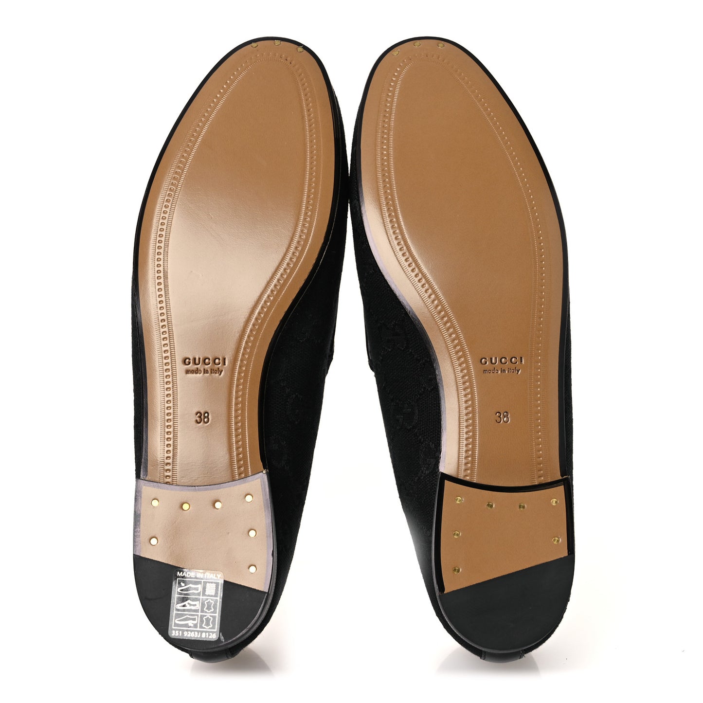 Monogram Jumbo GG Malaga Kid Horsebit Womens Jordaan Loafers 38 Black