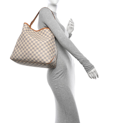 Louis Vuitton Damier Azur Delightful MM Rose Ballerine 2 of 19