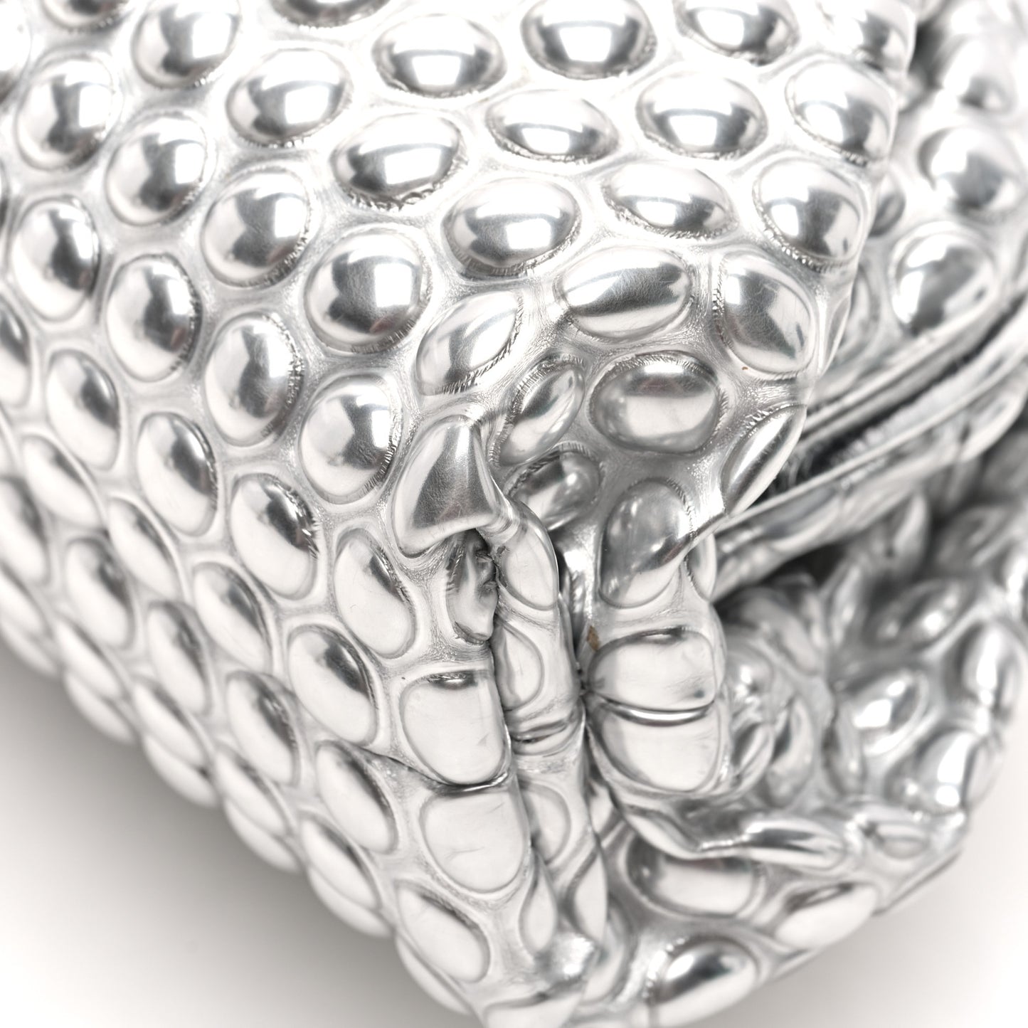 Metallic Fabric Bubble Wrap The Mini Pouch Silver