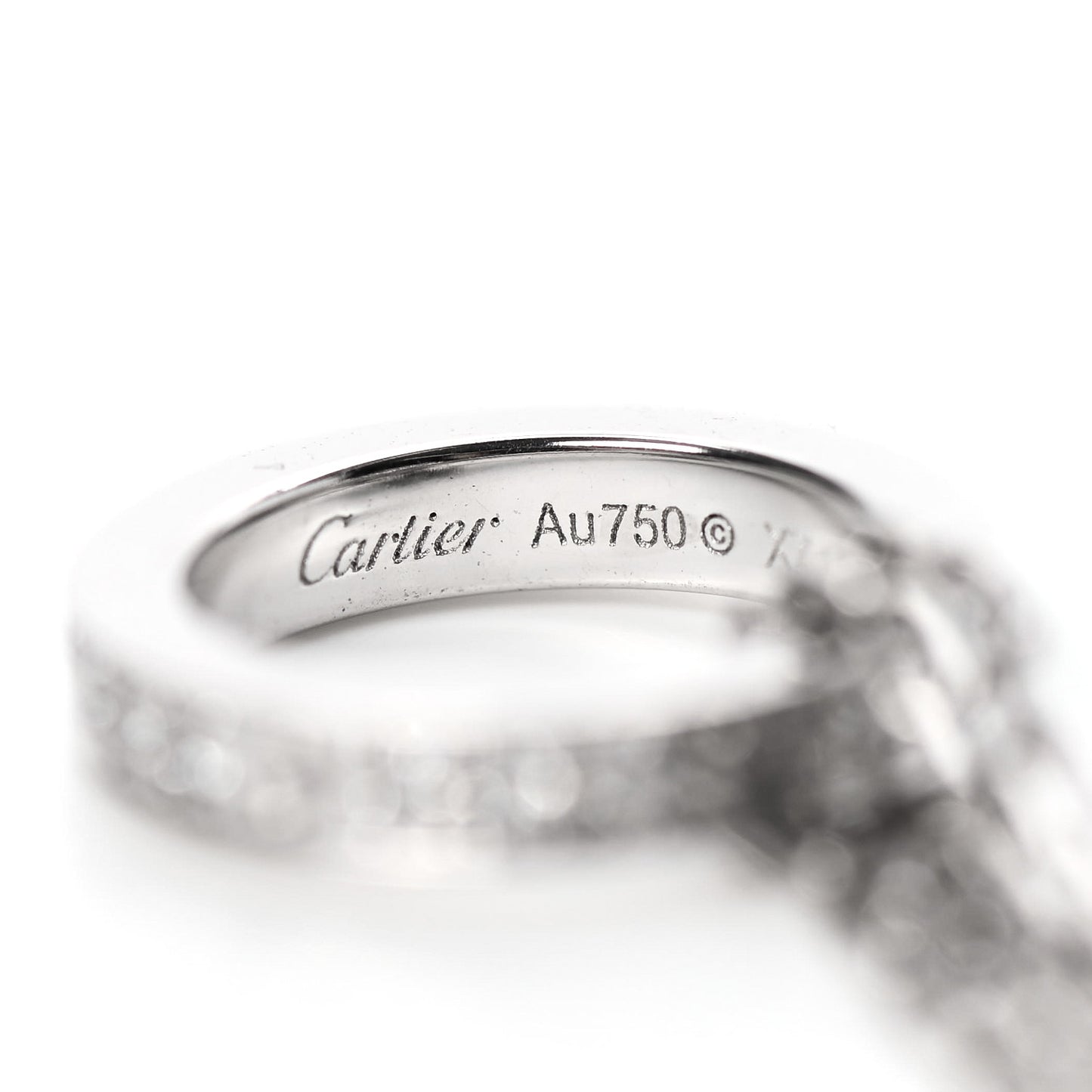 18K White Gold Ceramic Diamond Three Ring LOVE Necklace