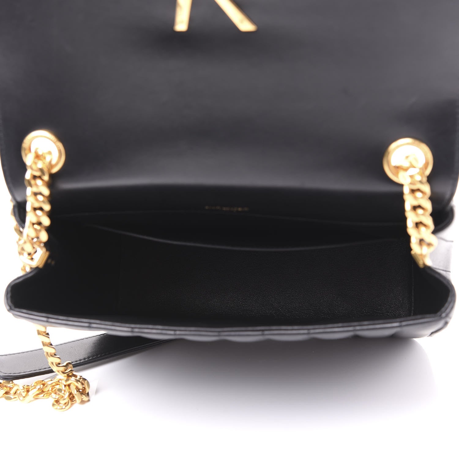 Saint Laurent Lambskin Matelasse Monogram Large Vicky Chain Bag Black 4 of 8