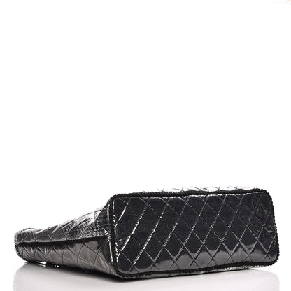 Chanel Vinyl Funny Tweed Patchwork Tote Grey 4 of 7