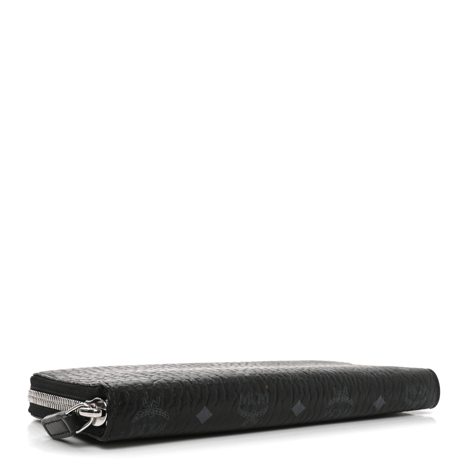 MCM Visetos Large Zip Around Wallet Black 4 of 7