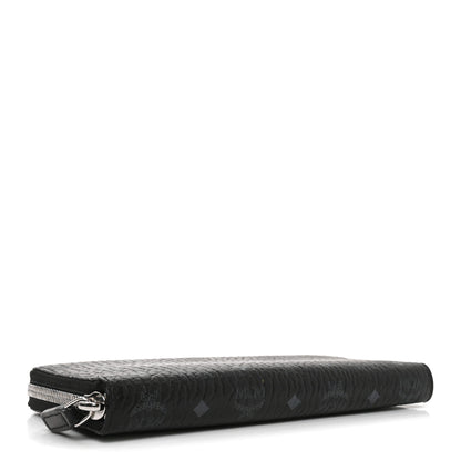 MCM Visetos Large Zip Around Wallet Black 4 of 7