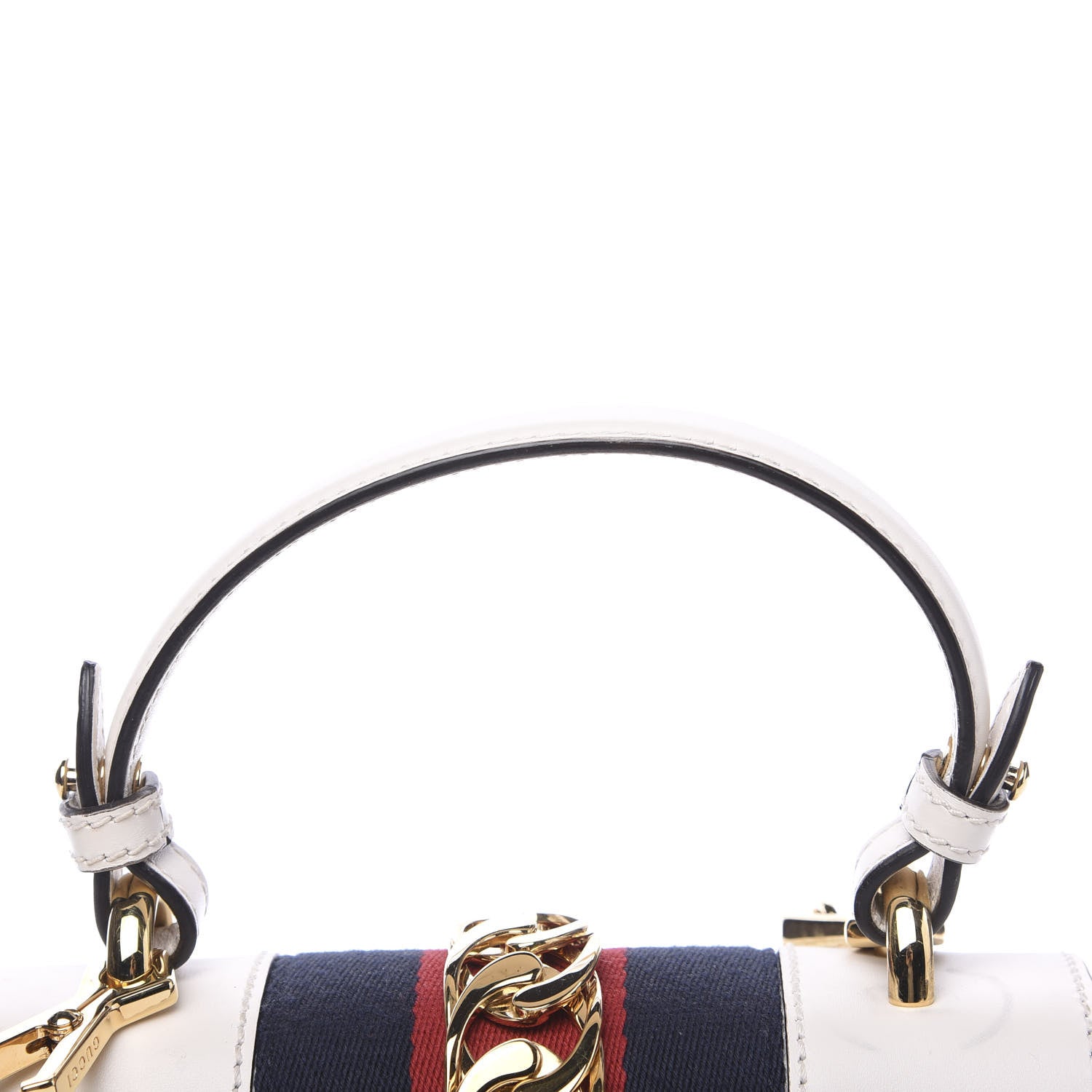Gucci Calfskin Mini Sylvie Top Handle Bag White 12 of 12