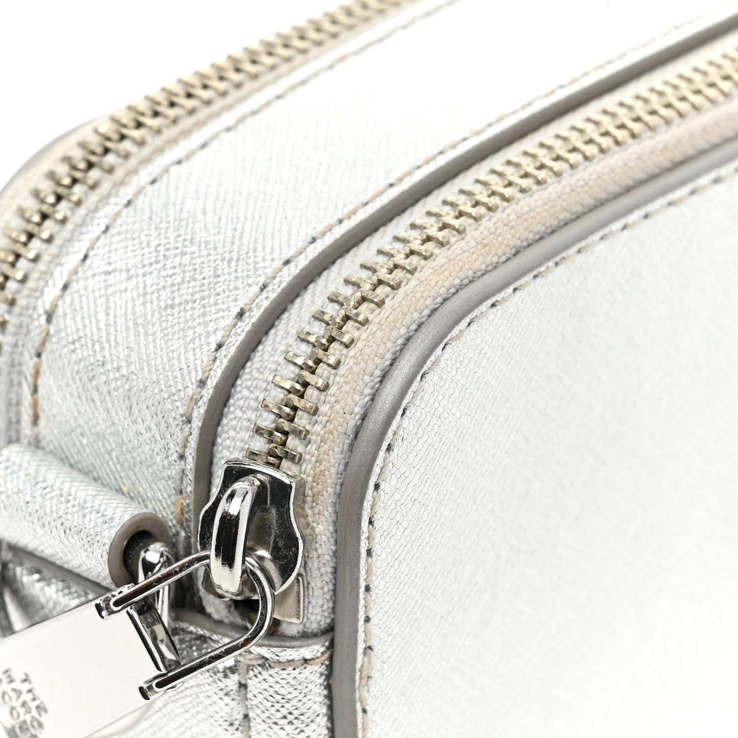 Saffiano Small Snapshot Camera Bag Silver