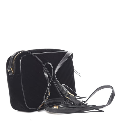Saint Laurent Velvet Matelasse Monogram Lou Camera Bag Black 3 of 10