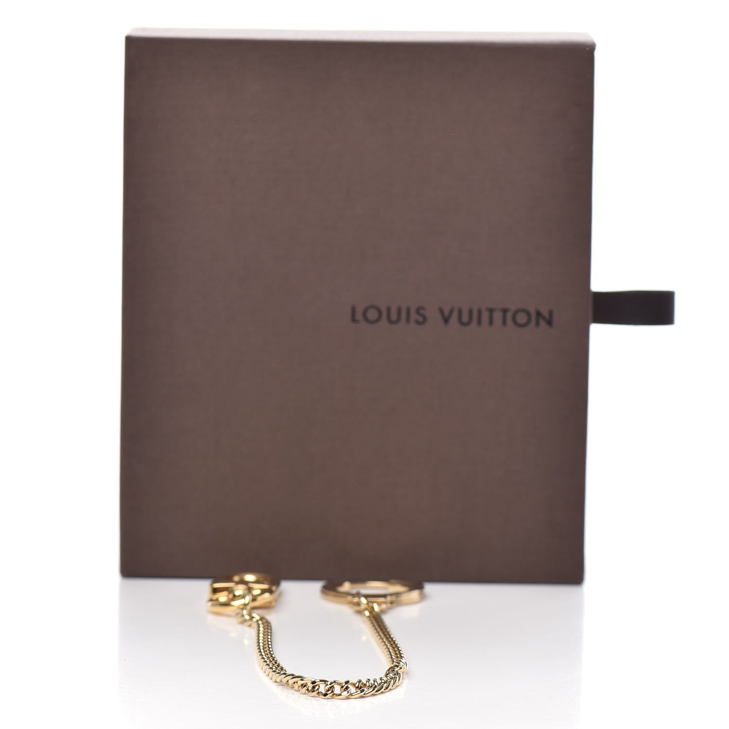 Louis Vuitton Metal Pochette Extender Key Ring Chain Gold 4 of 4