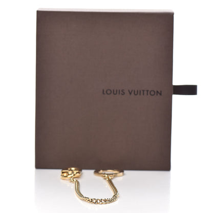 Louis Vuitton Metal Pochette Extender Key Ring Chain Gold 4 of 4