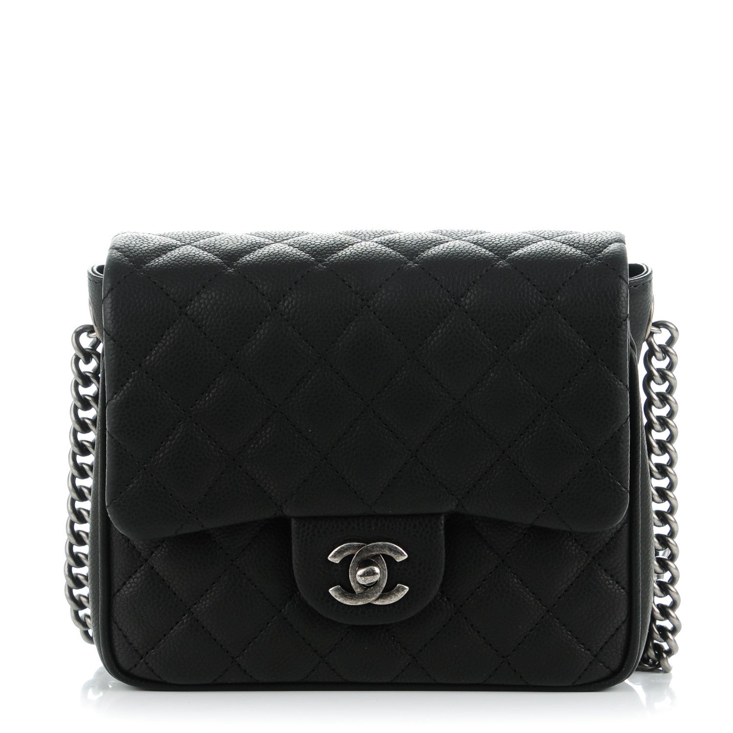 Chanel Caviar Quilted Small Rock In Rome Flap Black 1 of 8