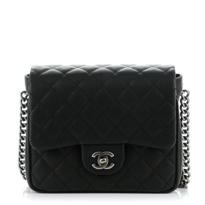 Chanel Caviar Quilted Small Rock In Rome Flap Black 1 of 8