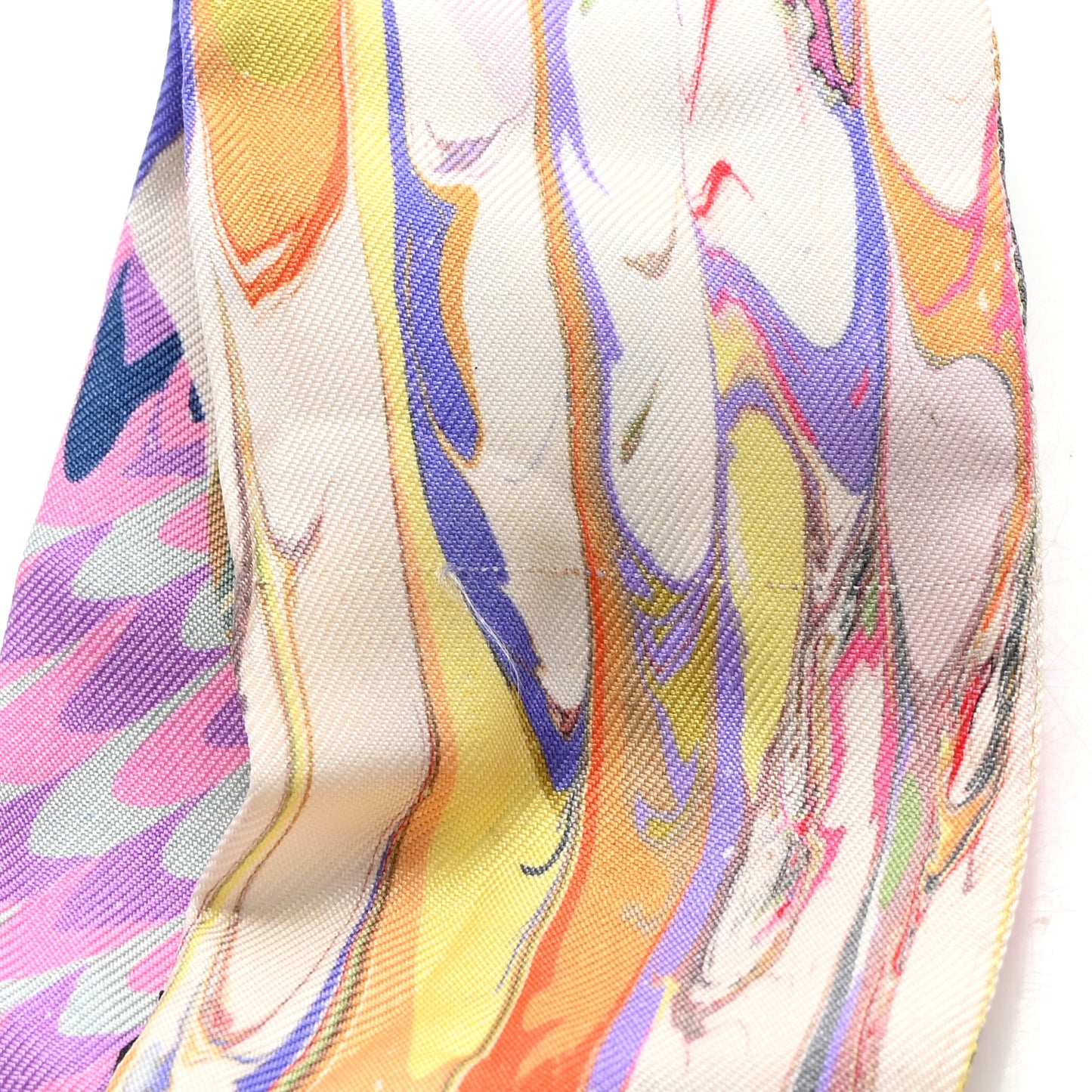 Silk Marble Silk Twilly Rose Vert Violet