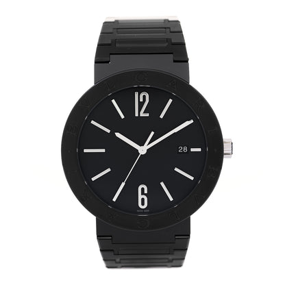 Bulgari Stainless Steel 41mm Automatic Watch Black 1 of 4